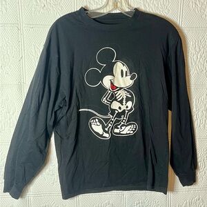 Disney Mickey Mouse T-Shirt Top Size L Large Halloween Skeleton